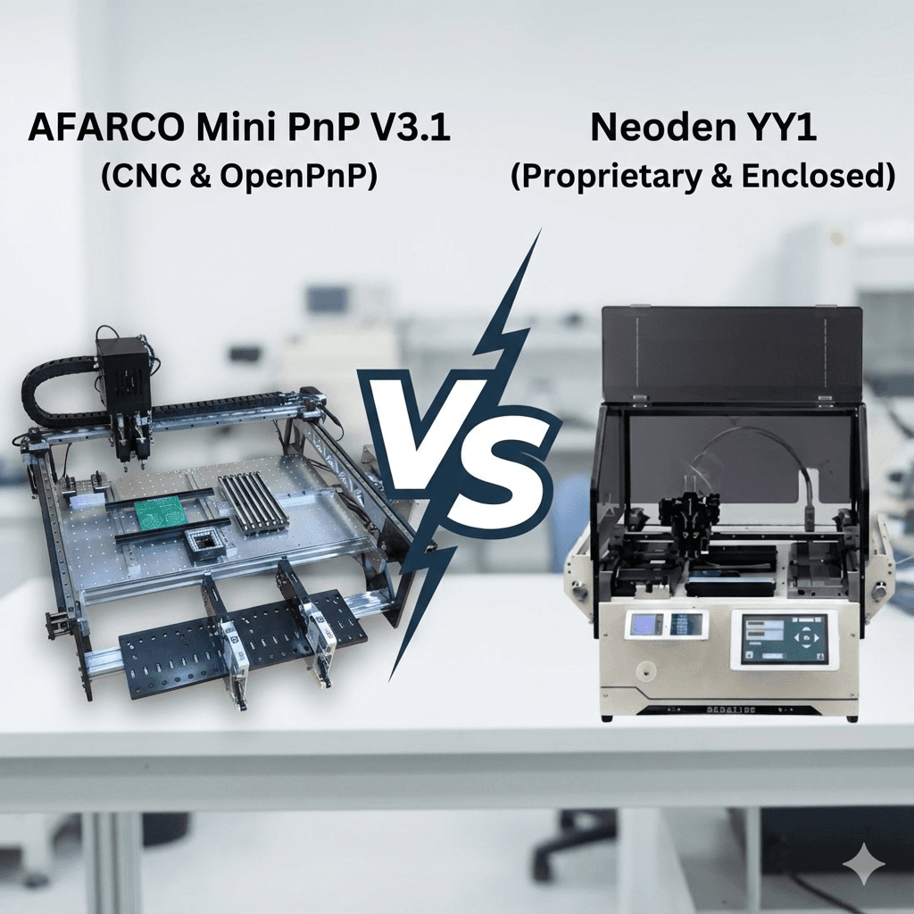 AFARCO Mini PnP V3.1 vs. Neoden YY1: The Best Desktop SMT Machine for 2025?